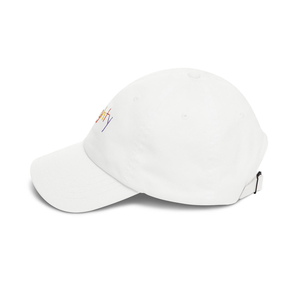 Mighty Rainbow Scribble Classic Dad Cap | Embroidered Text Hat