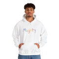 Mighty rainbow script Hoodie | Mighty God back design